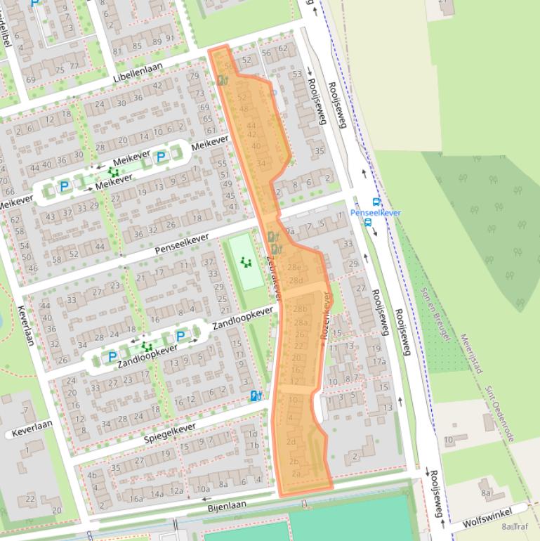 Kaart van postcodegebied 5692VJ.
