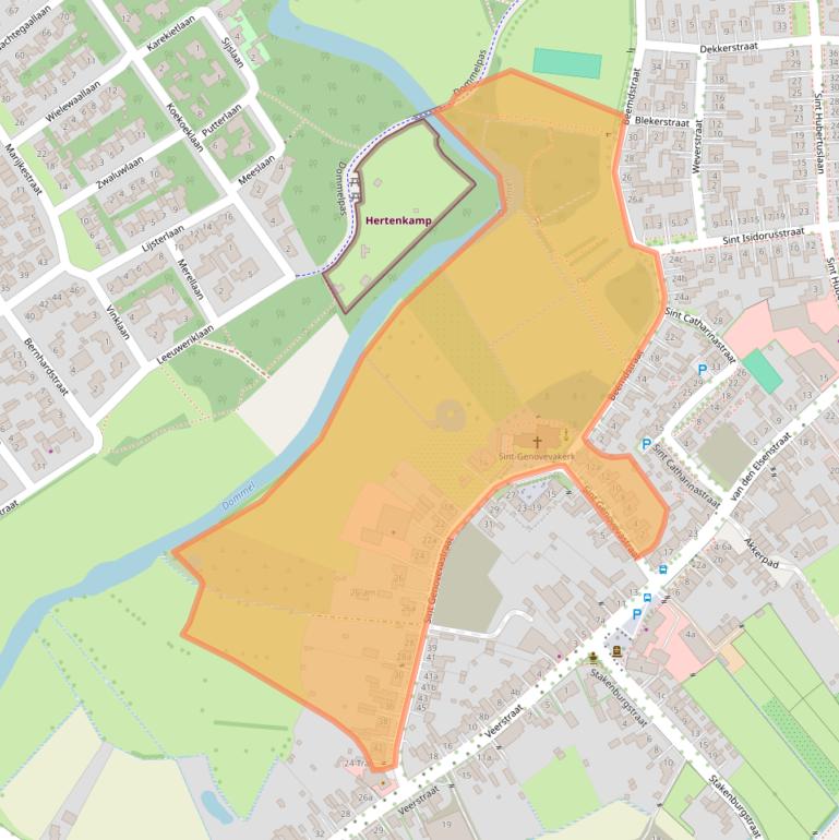 Kaart van postcodegebied 5694AG.