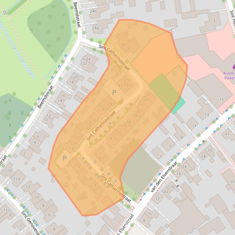 Kaart van postcodegebied 5694AJ.
