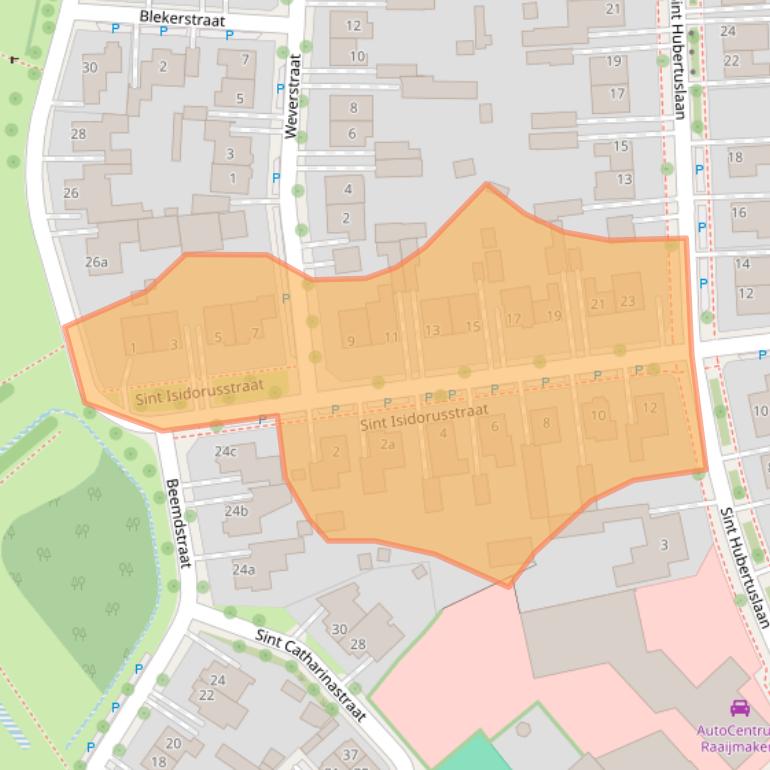 Kaart van postcodegebied 5694AL.