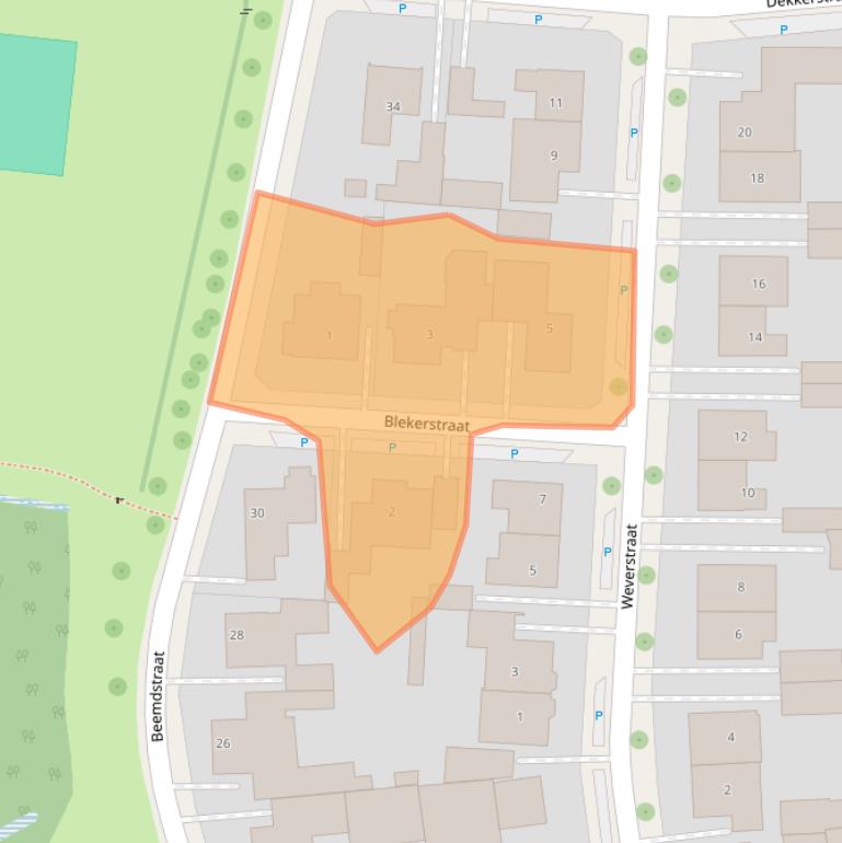 Kaart van postcodegebied 5694AM.