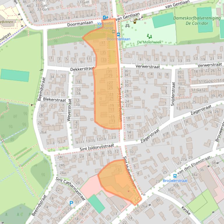 Kaart van postcodegebied 5694AR.