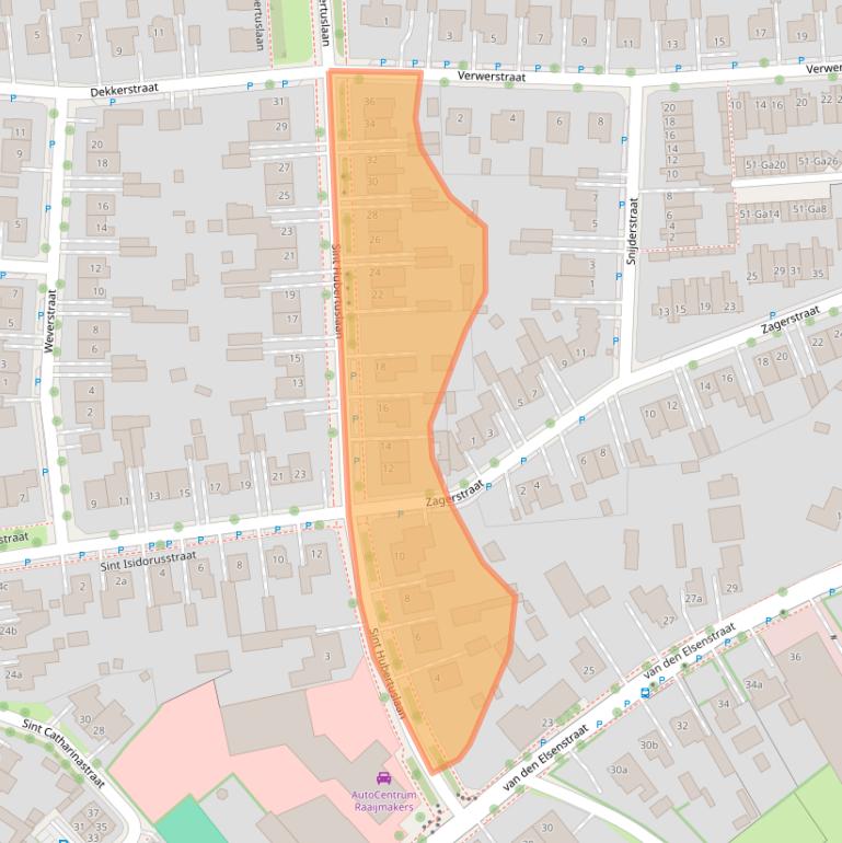 Kaart van postcodegebied 5694AS.