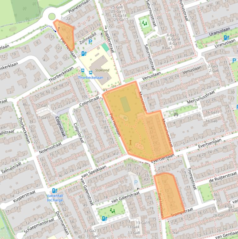 Kaart van postcodegebied 5694CC.