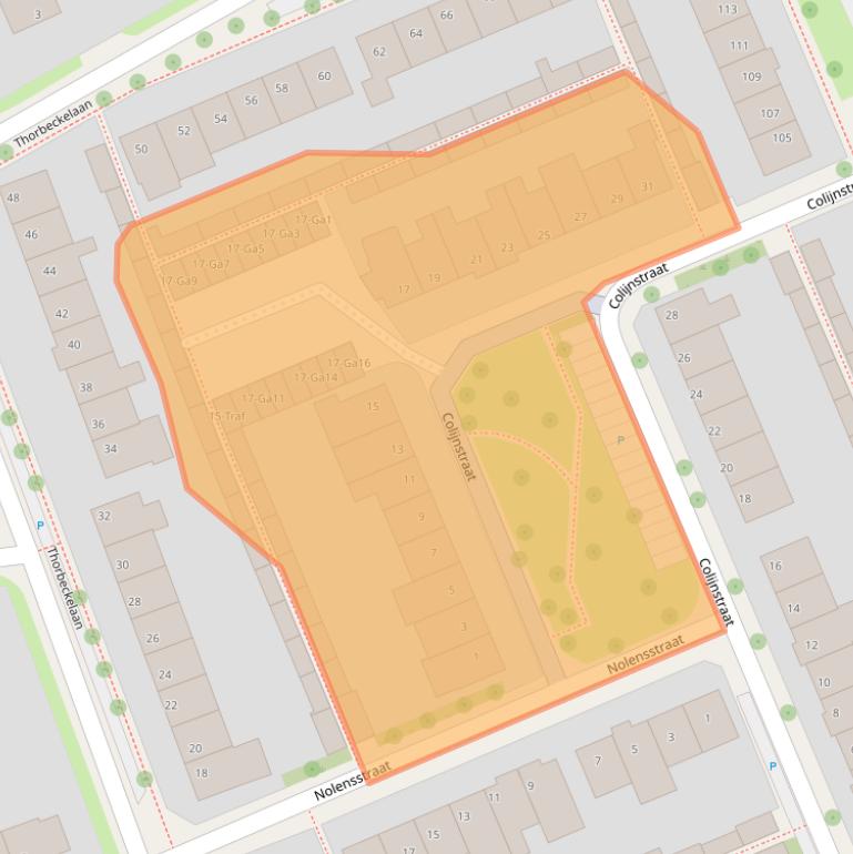 Kaart van postcodegebied 5694CJ.