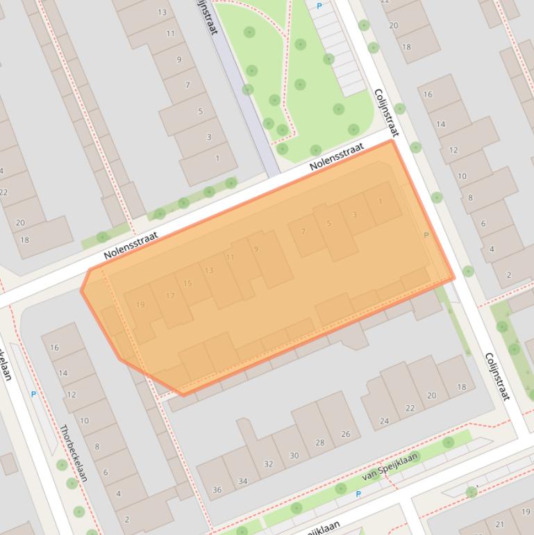 Kaart van postcodegebied 5694CL.