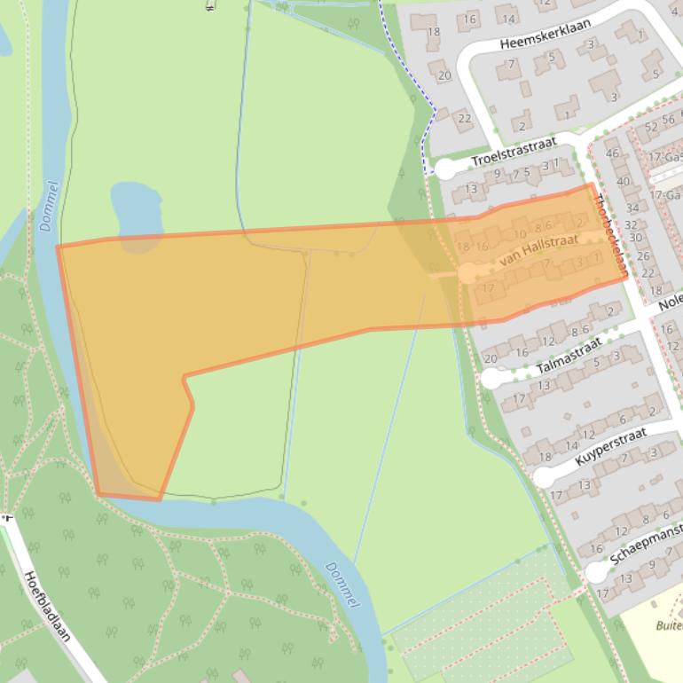 Kaart van postcodegebied 5694CT.