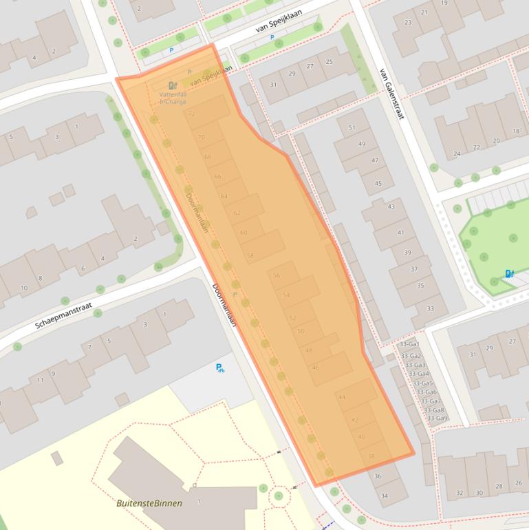 Kaart van postcodegebied 5694EC.