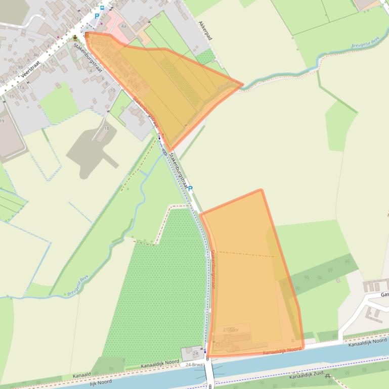 Kaart van postcodegebied 5694NA.