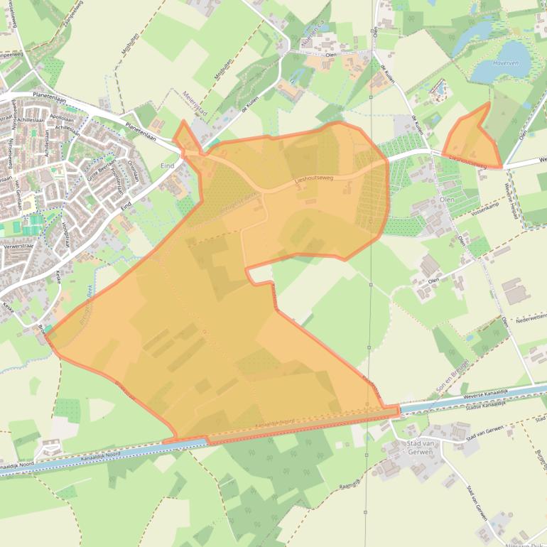 Kaart van postcodegebied 5694NN.