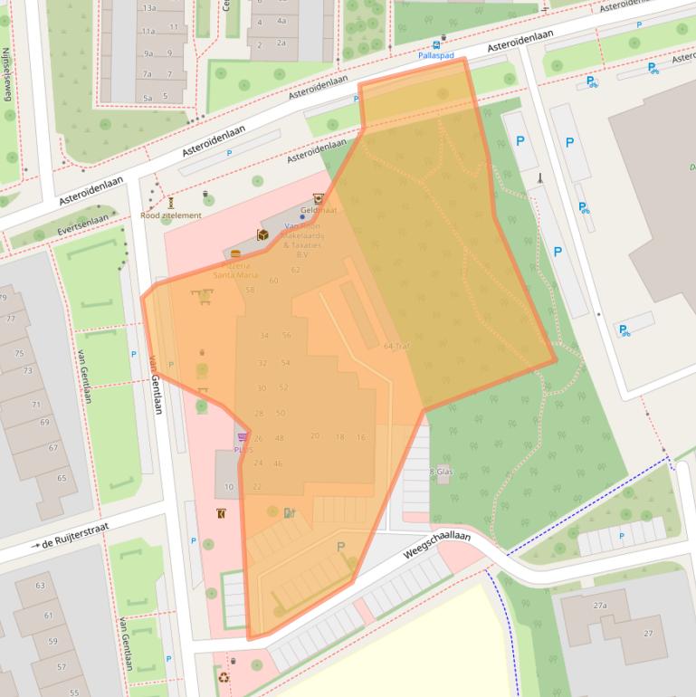 Kaart van postcodegebied 5694SE.