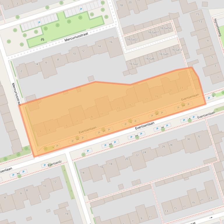 Kaart van postcodegebied 5694SL.