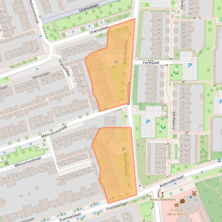Kaart van postcodegebied 5694SN.