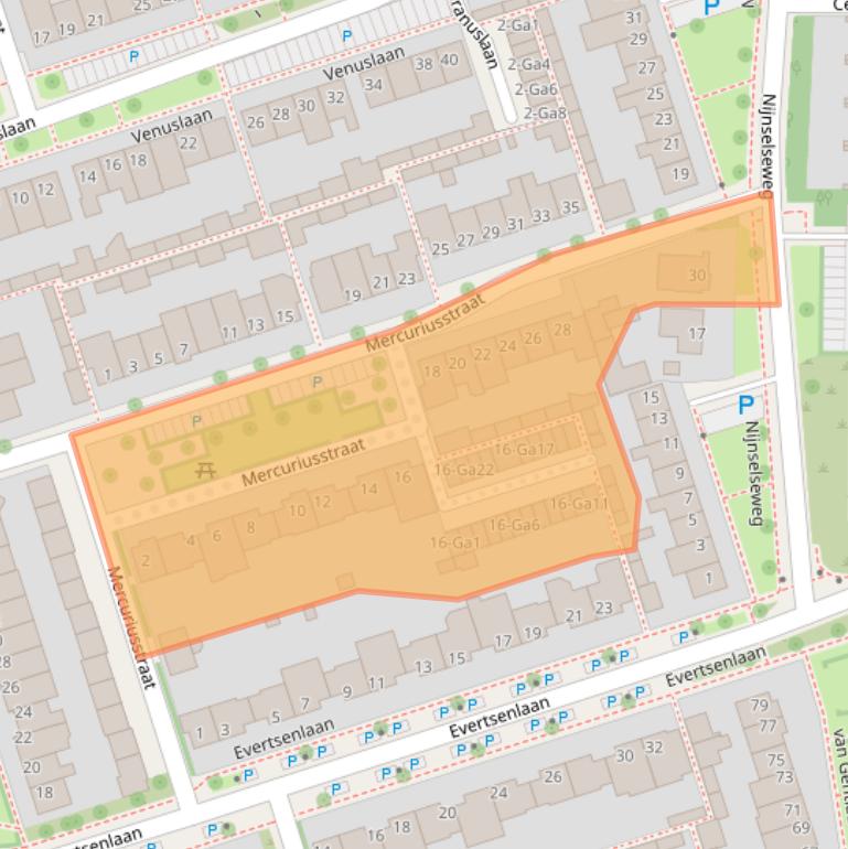 Kaart van postcodegebied 5694TB.