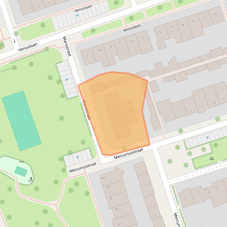 Kaart van postcodegebied 5694TC.