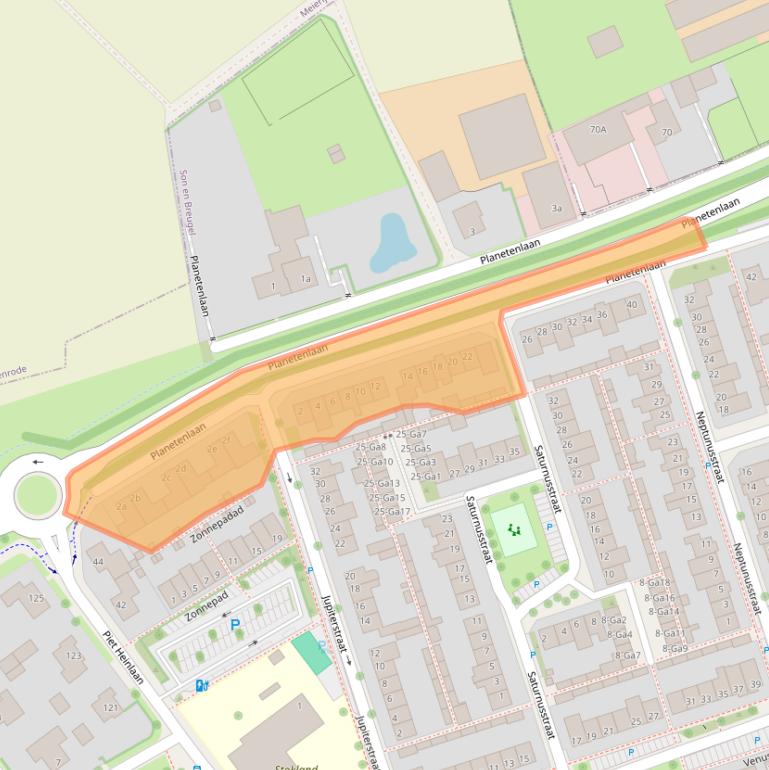 Kaart van postcodegebied 5694TP.