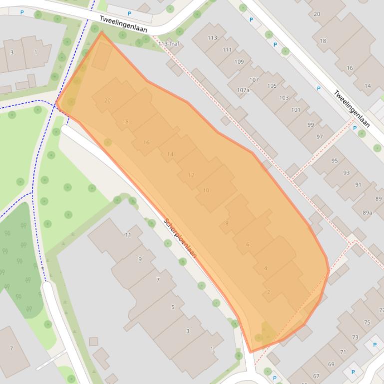 Kaart van postcodegebied 5694VB.