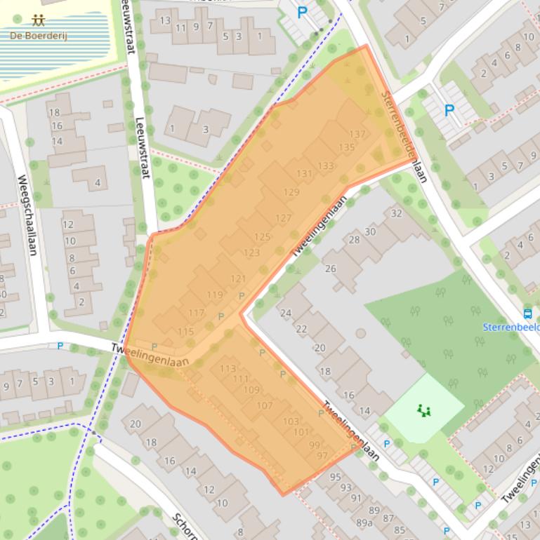 Kaart van postcodegebied 5694VE.