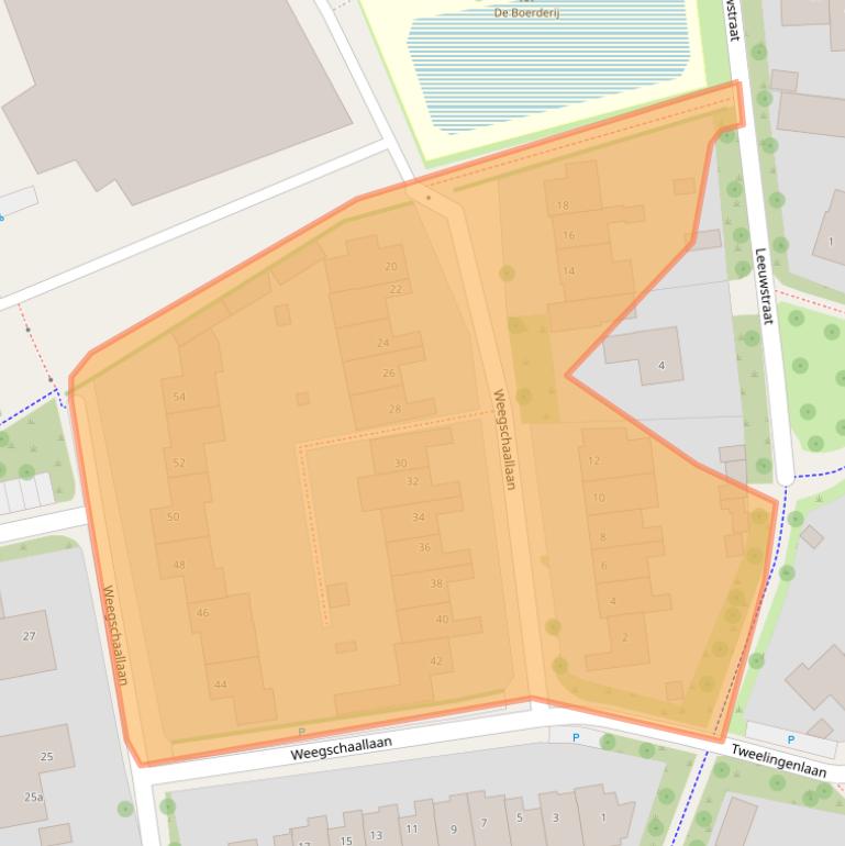 Kaart van postcodegebied 5694VJ.