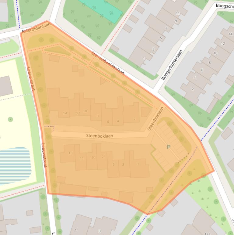 Kaart van postcodegebied 5694VL.