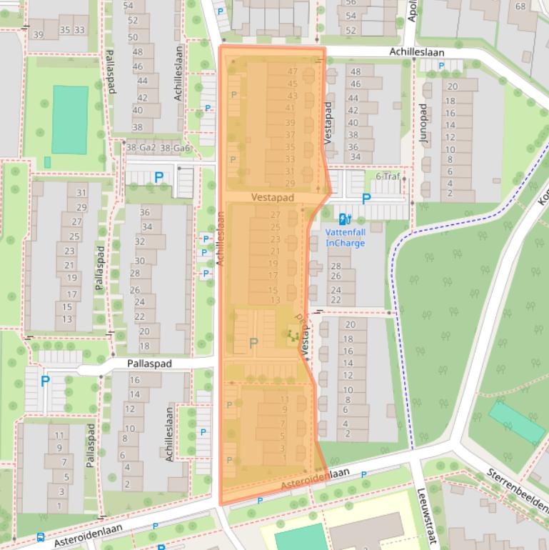 Kaart van postcodegebied 5694WG.