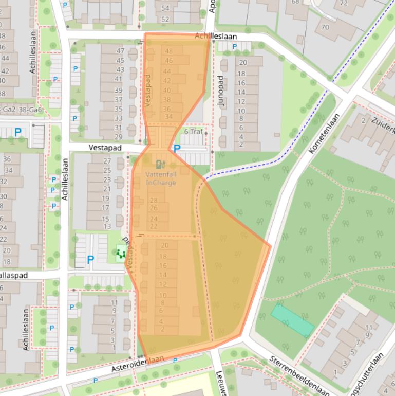 Kaart van postcodegebied 5694WH.