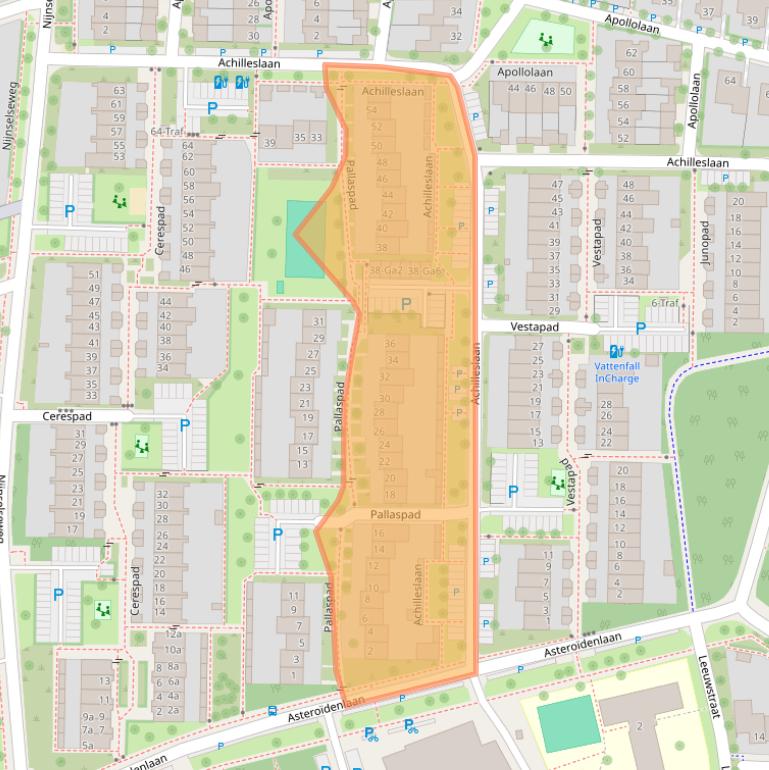 Kaart van postcodegebied 5694WN.