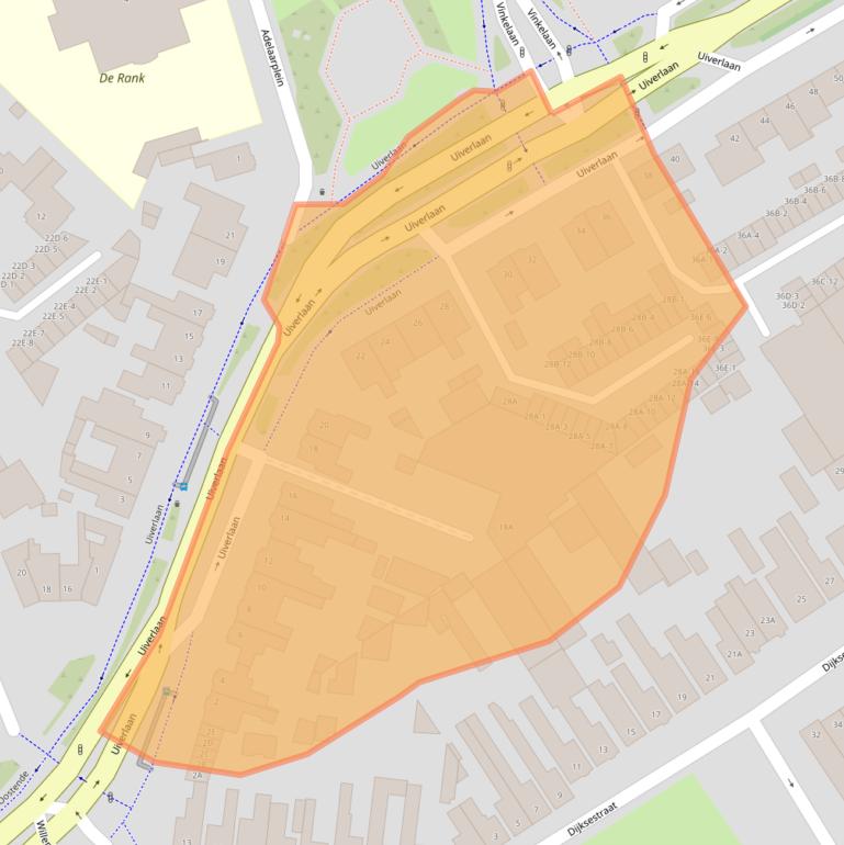 Kaart van postcodegebied 5701AA.