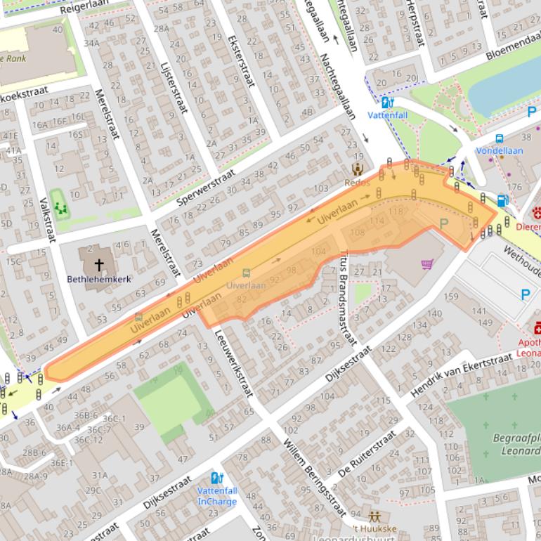 Kaart van postcodegebied 5701AC.