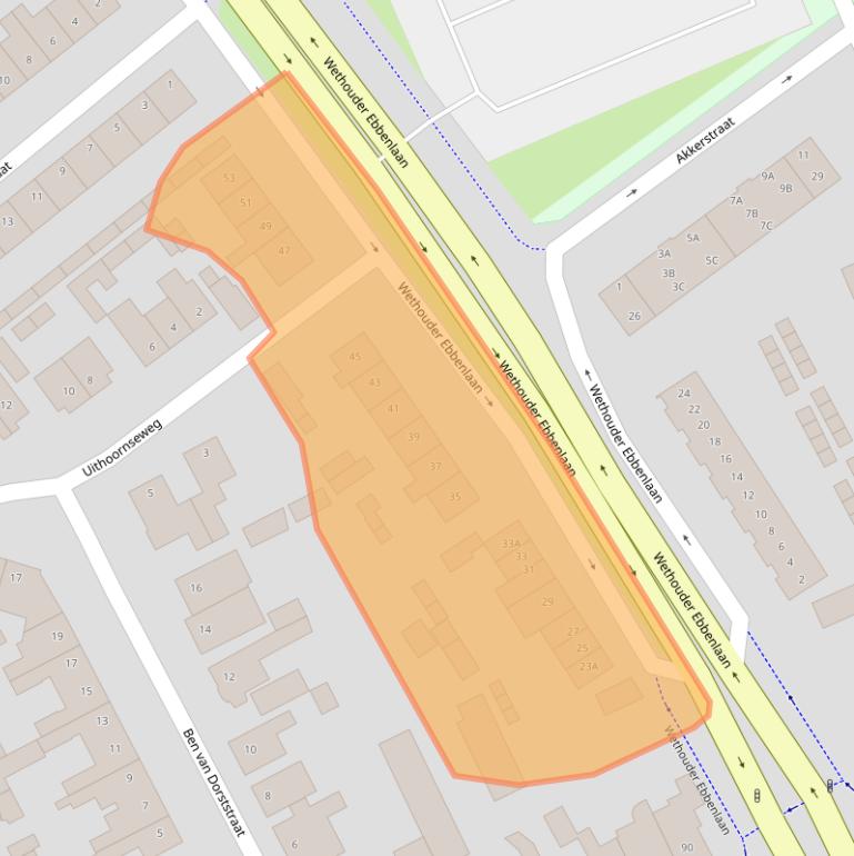 Kaart van postcodegebied 5701AE.