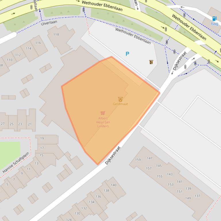 Kaart van postcodegebied 5701AL.