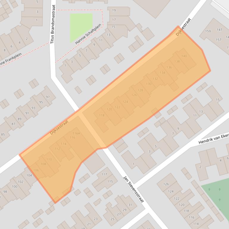 Kaart van postcodegebied 5701AP.