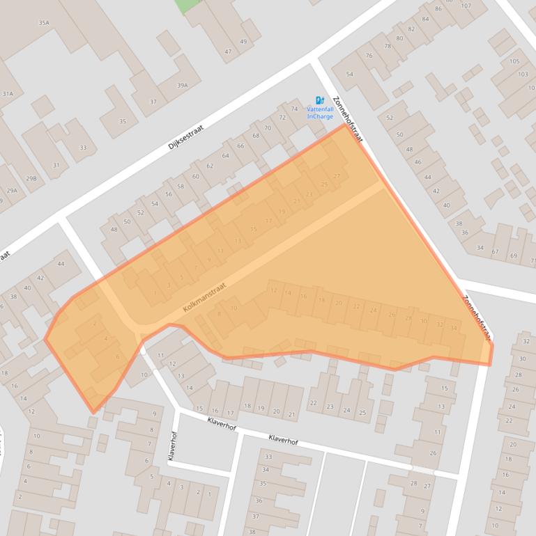 Kaart van postcodegebied 5701AR.