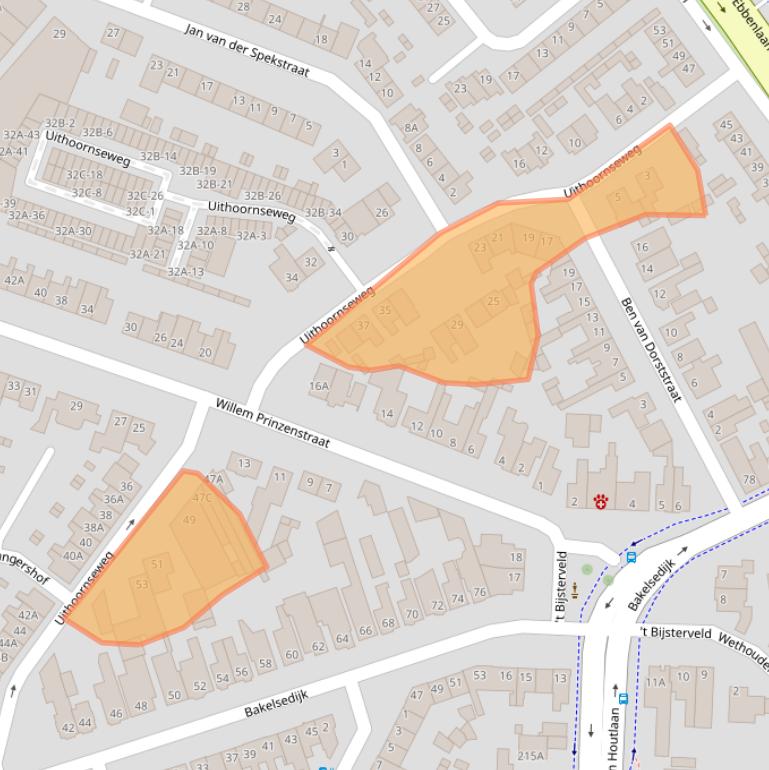 Kaart van postcodegebied 5701CA.