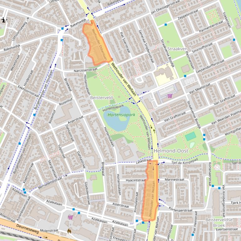 Kaart van postcodegebied 5701CD.