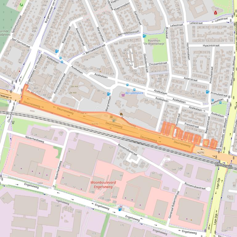 Kaart van postcodegebied 5701CG.