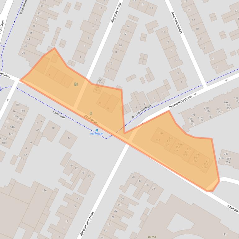 Kaart van postcodegebied 5701CH.