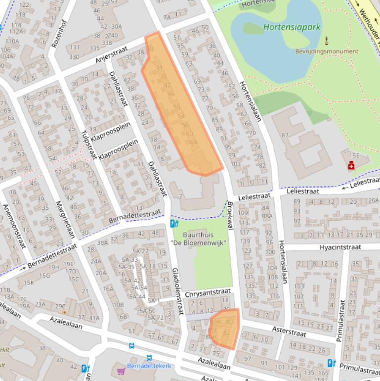 Kaart van postcodegebied 5701CZ.