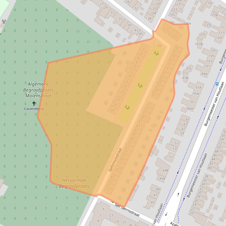 Kaart van postcodegebied 5701DG.