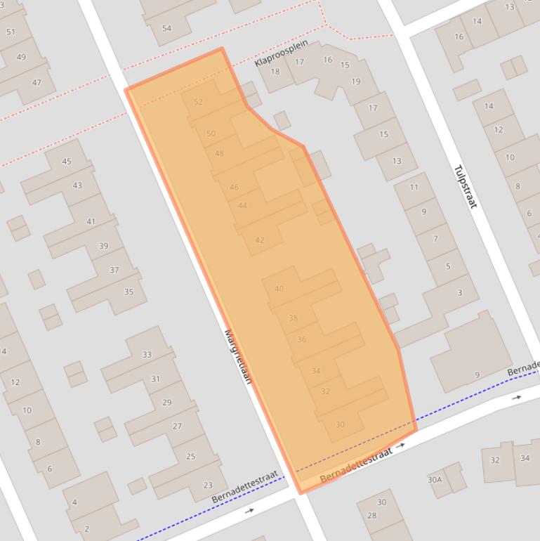 Kaart van postcodegebied 5701EE.