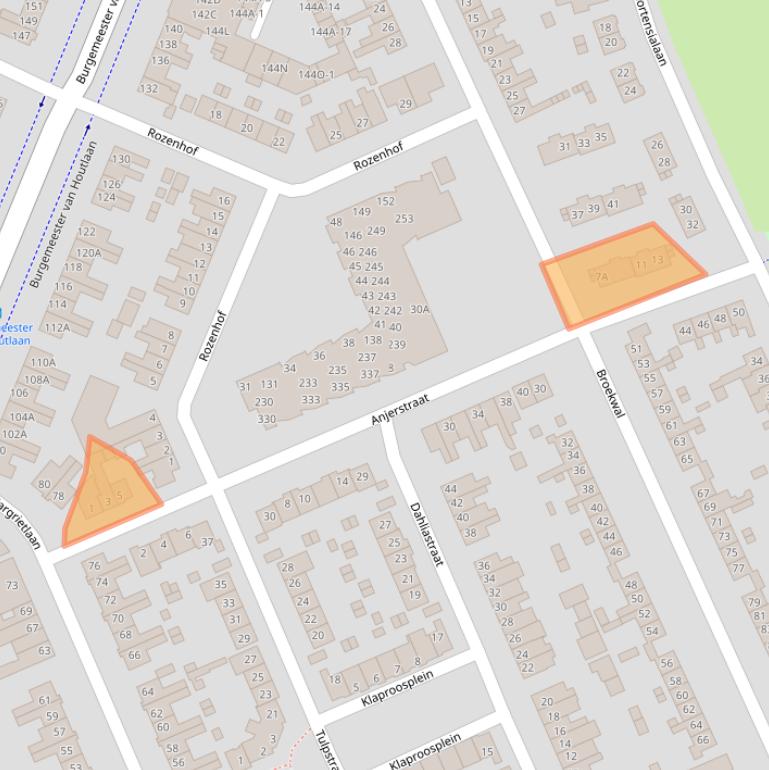 Kaart van postcodegebied 5701EX.