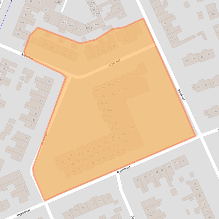 Kaart van postcodegebied 5701GB.