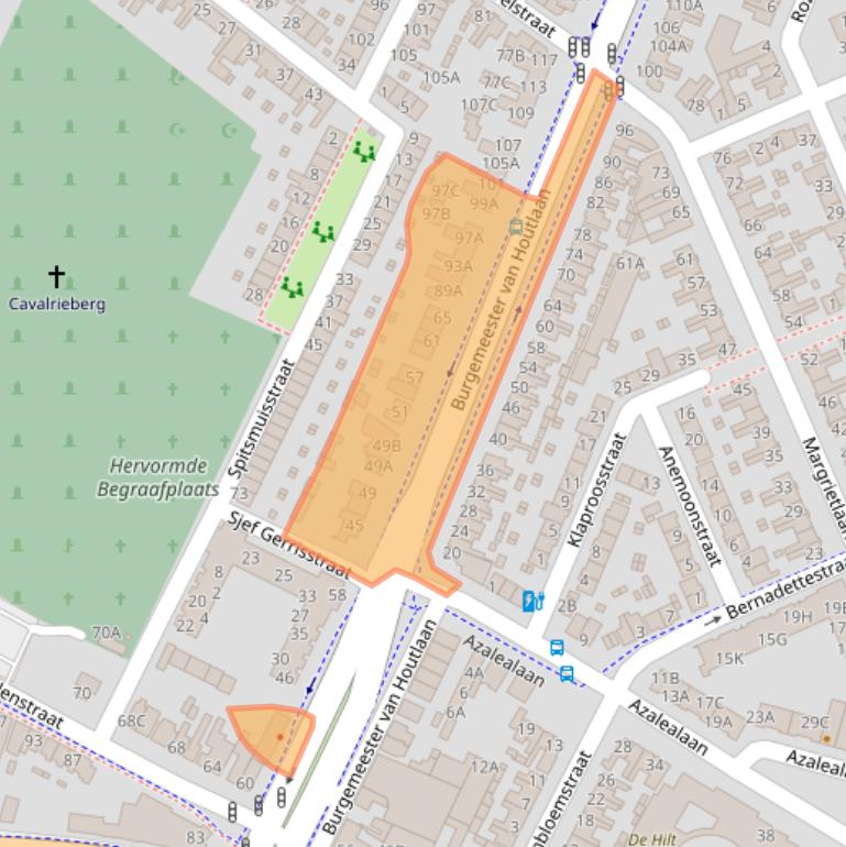 Kaart van postcodegebied 5701GC.