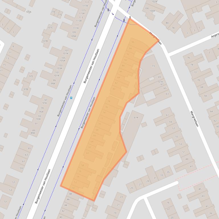 Kaart van postcodegebied 5701GJ.