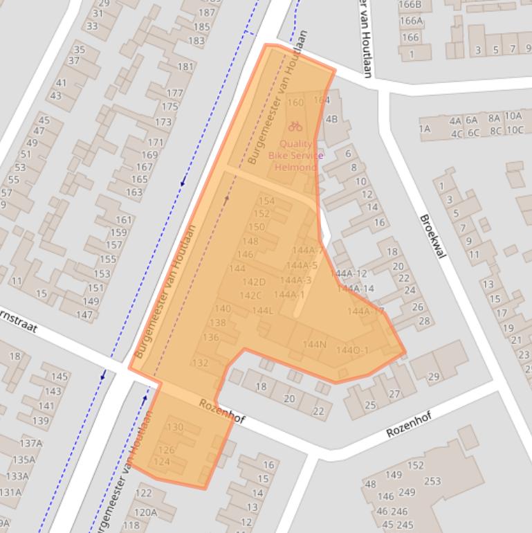 Kaart van postcodegebied 5701GL.