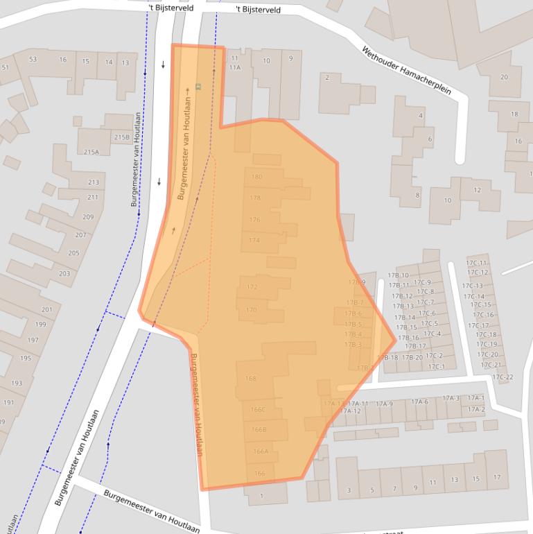 Kaart van postcodegebied 5701GM.