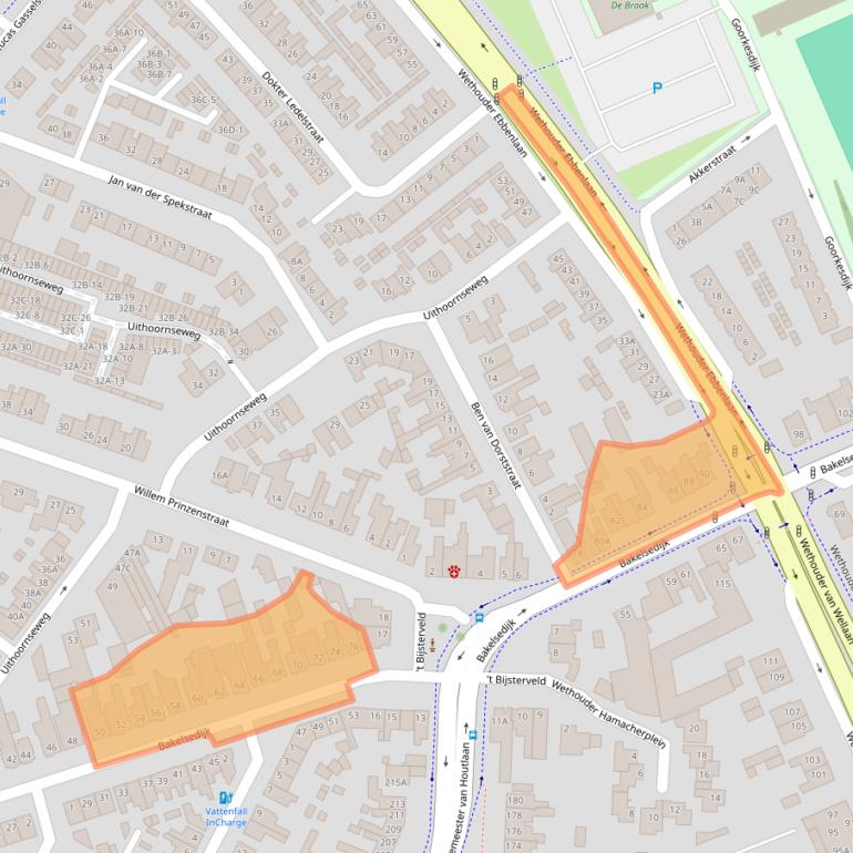 Kaart van postcodegebied 5701HD.