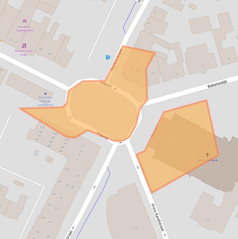 Kaart van postcodegebied 5701HE.