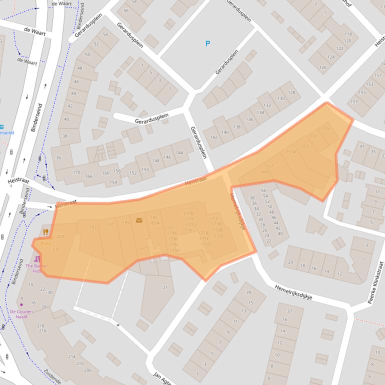 Kaart van postcodegebied 5701HM.