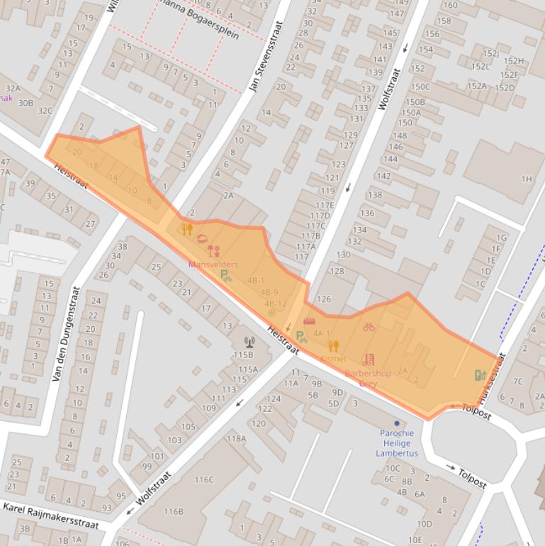 Kaart van postcodegebied 5701HN.